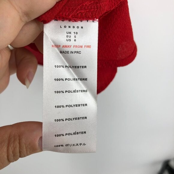 NWT Maddison Red One Shoulder Ruffle Layered Top size 6 - Picture 8 of 16